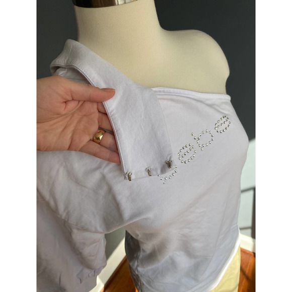 Bebe white one shoulder top, XS - Picture 11 of 11